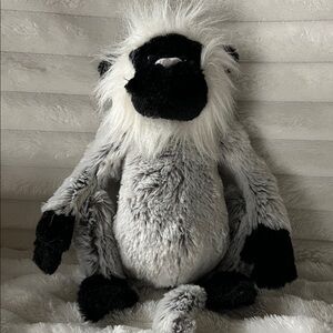 Ganz Collectable Plush Black and White Langur Monkey Toy